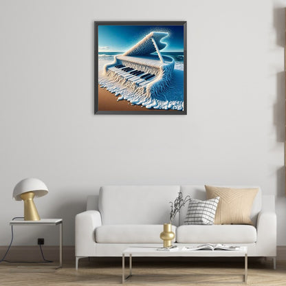 The Piano On The Sea - Full Round Drill Diamond Painting 30*30CM