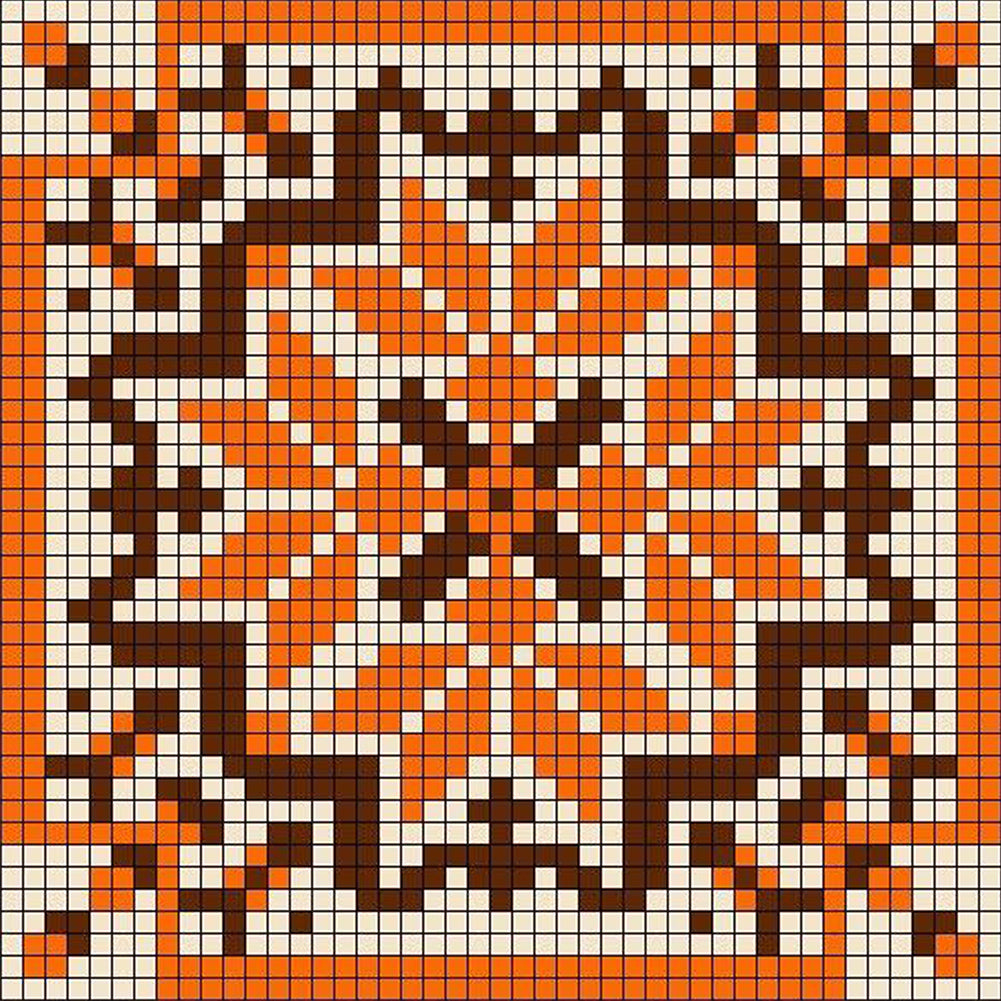 Orange Mosaic - Full Square Drill Diamond Painting 30*30CM