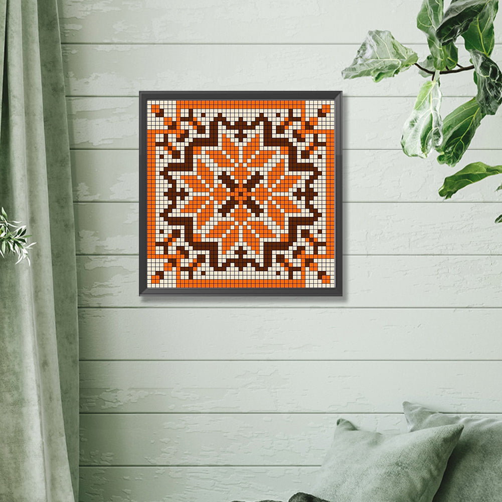 Orange Mosaic - Full Square Drill Diamond Painting 30*30CM