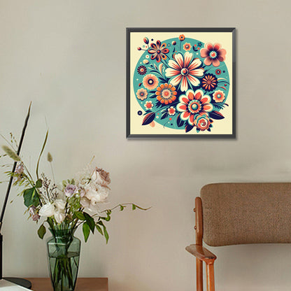 Simple Flowers - Full Round Drill Diamond Painting 30*30CM