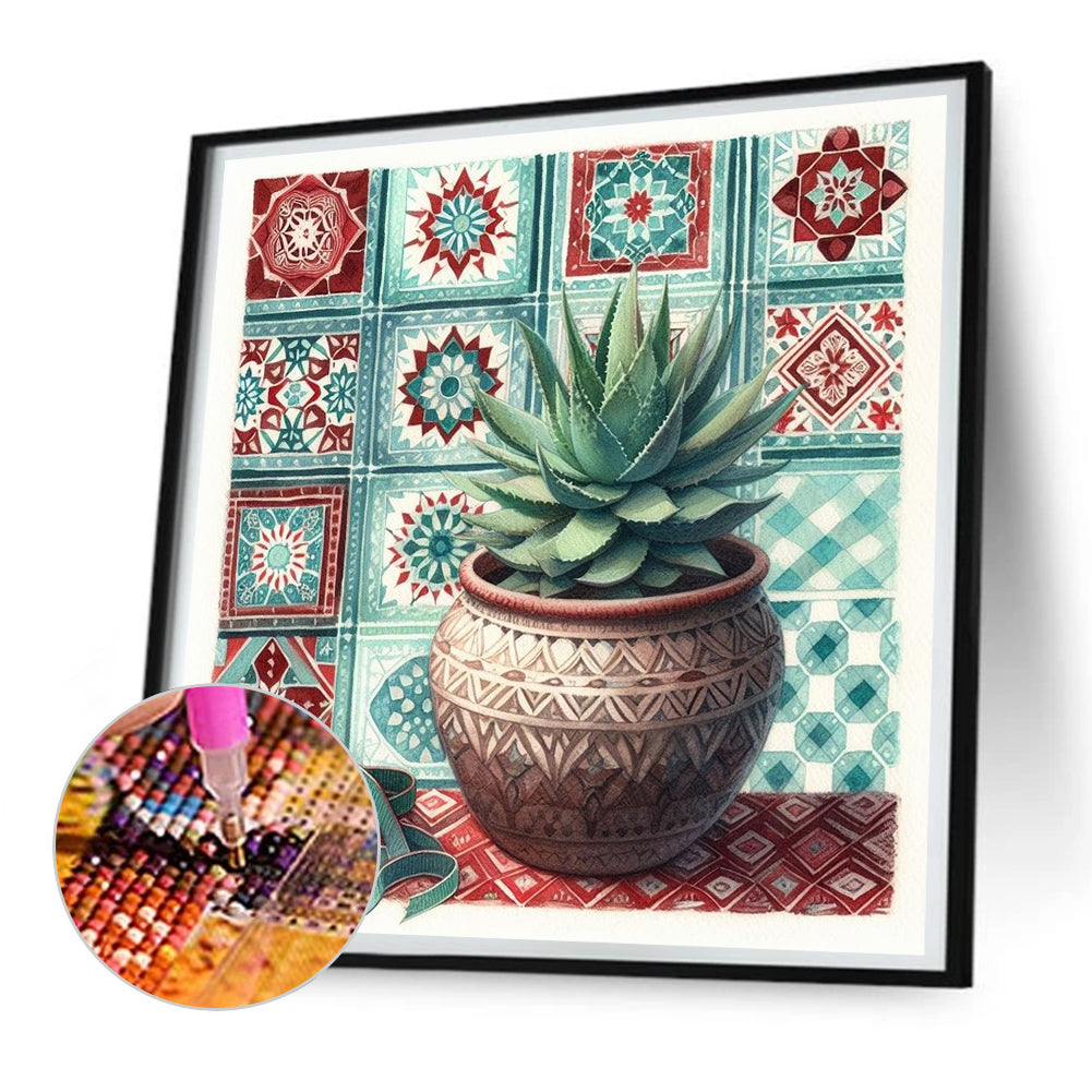 Aloe Vera - Full Round Drill Diamond Painting 30*30CM