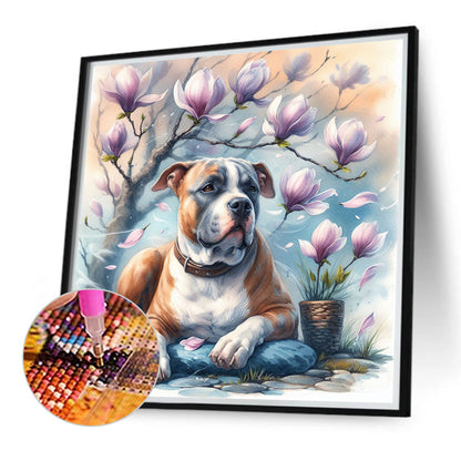 Magnolia Bulldog - Full Round Drill Diamond Painting 40*40CM