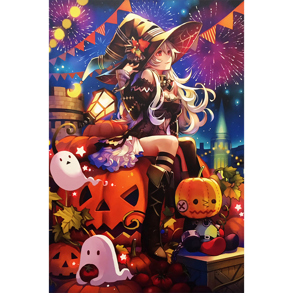 Halloween Witch - Full Round Drill Diamond Painting 40*60CM