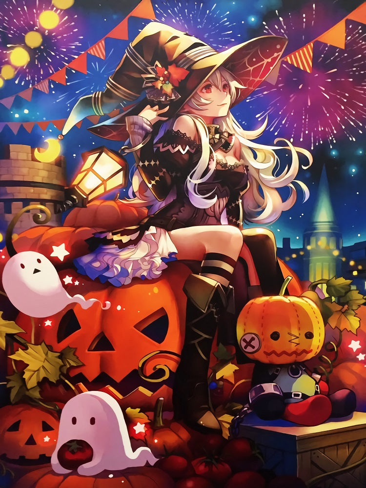 Halloween Witch - Full Round Drill Diamond Painting 40*60CM