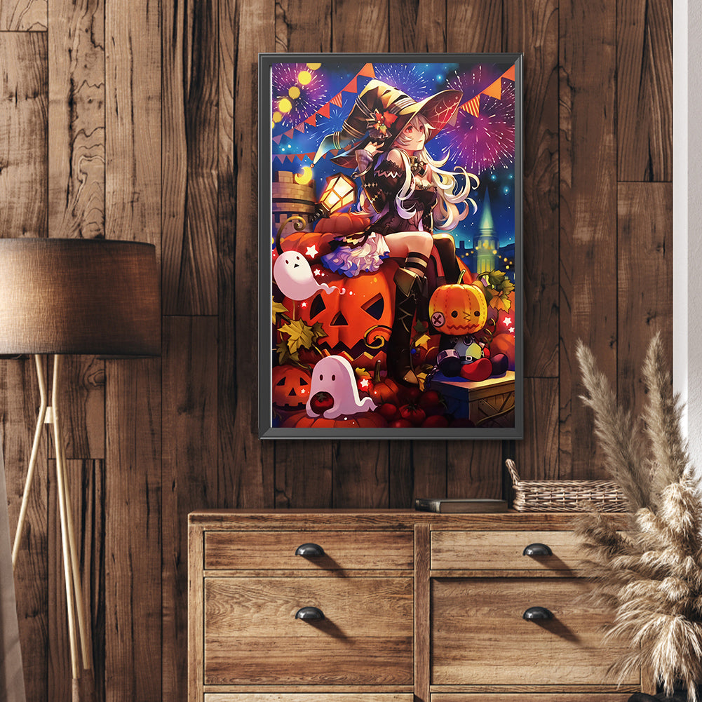 Halloween Witch - Full Round Drill Diamond Painting 40*60CM