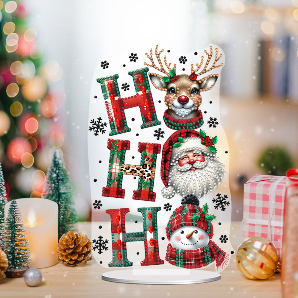 Acrylic Special Shape Christmas DIY Diamond Painting Desktop Ornaments