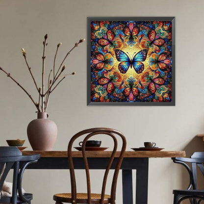 Butterfly Mandala - Full Round Drill Diamond Painting 40*40CM