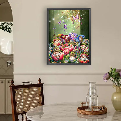 Flower Goblin - Full Round Drill Diamond Painting 30*40CM