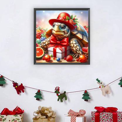 Gift Hat Turtle - Full Round Drill Diamond Painting 30*30CM