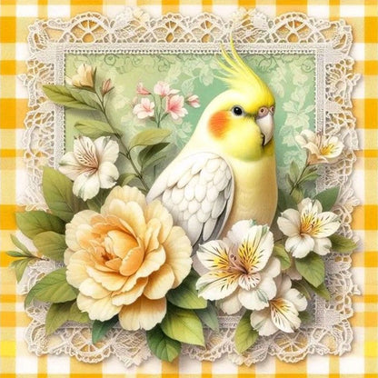 Cockatiel - Full Round Drill Diamond Painting 30*30CM