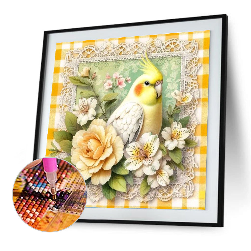 Cockatiel - Full Round Drill Diamond Painting 30*30CM