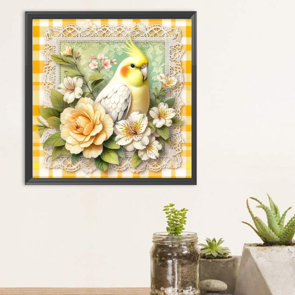 Cockatiel - Full Round Drill Diamond Painting 30*30CM