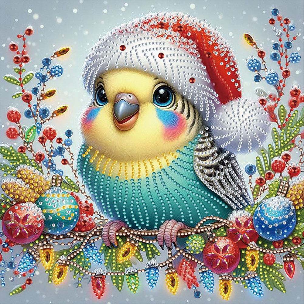 Christmas Bird - Partial Special-Shaped Drill Diamond Painting 30*30CM