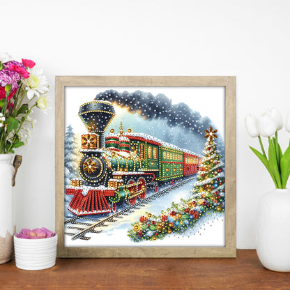 Christmas Train - Partial Special-Shaped Drill Diamond Painting 30*30CM