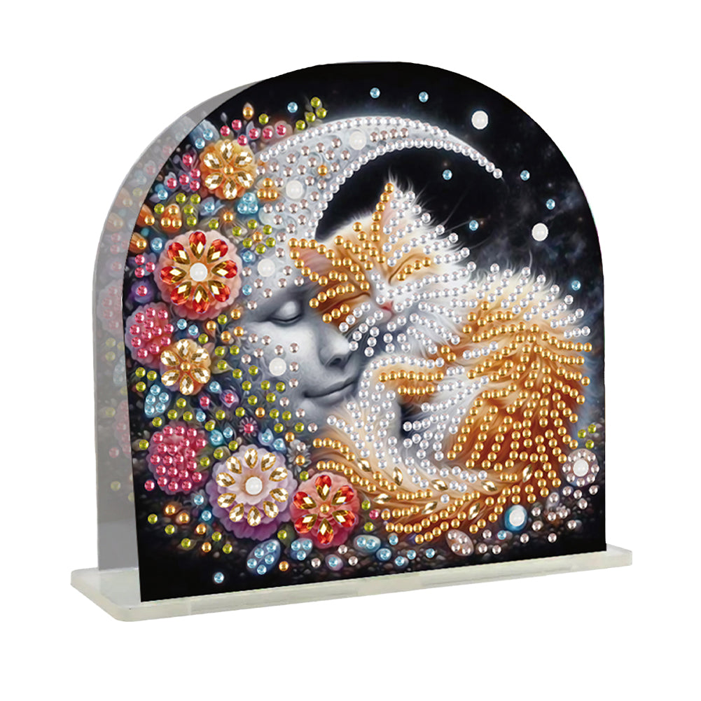Acrylic Cat Diamond Painting Napkin Rack Diamond Art Paper Towel Holder