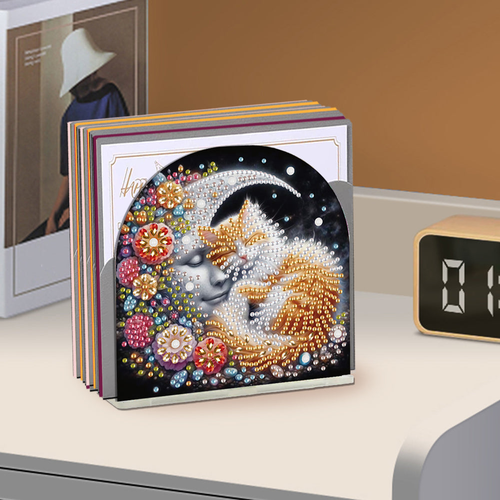 Acrylic Cat Diamond Painting Napkin Rack Diamond Art Paper Towel Holder