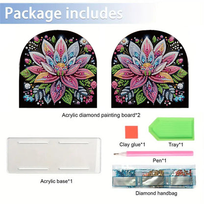 Acrylic Flowers Diamond Painting Napkin Rack Diamond Art Paper Towel Holder