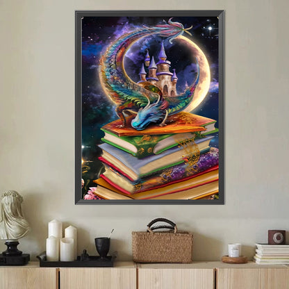 Magic Book Dragon - Full Round Drill Diamond Painting 40*50CM