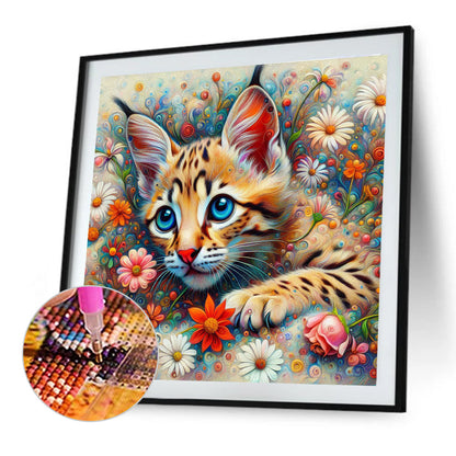 Tabby Cat - Full Round Drill Diamond Painting 40*40CM