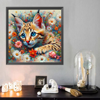 Tabby Cat - Full Round Drill Diamond Painting 40*40CM