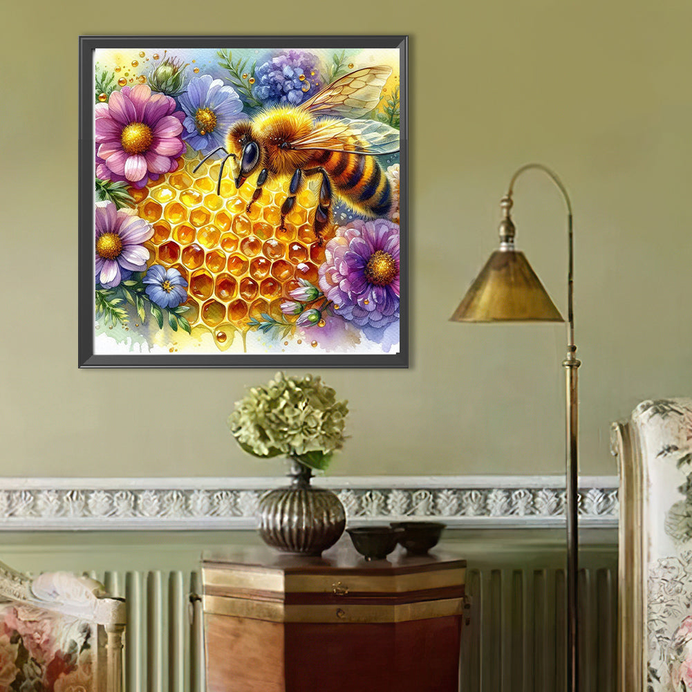 Honey Bee - Full Round Drill Diamond Painting 40*40CM