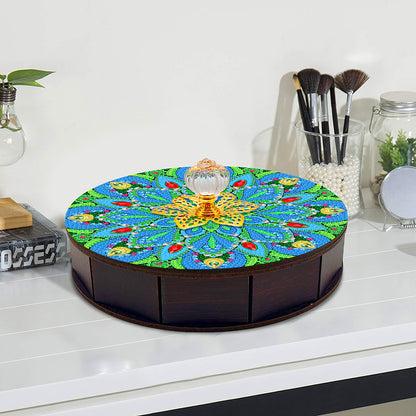 Mandala Diamond Painting Storage Box Wooden Organizer Case for Art Crafts