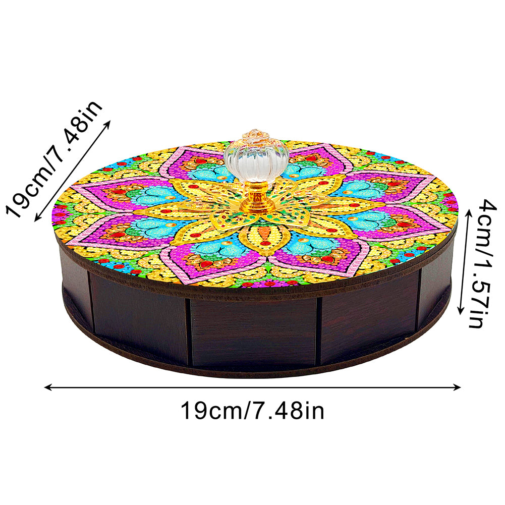 Mandala Diamond Painting Storage Box Wooden Organizer Case for Art Crafts