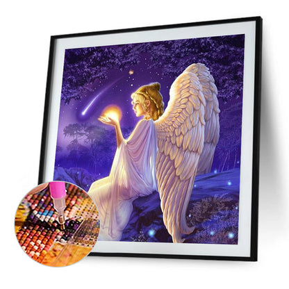 Angels In The Night Sky - Full AB Round Drill Diamond Painting 40*40CM