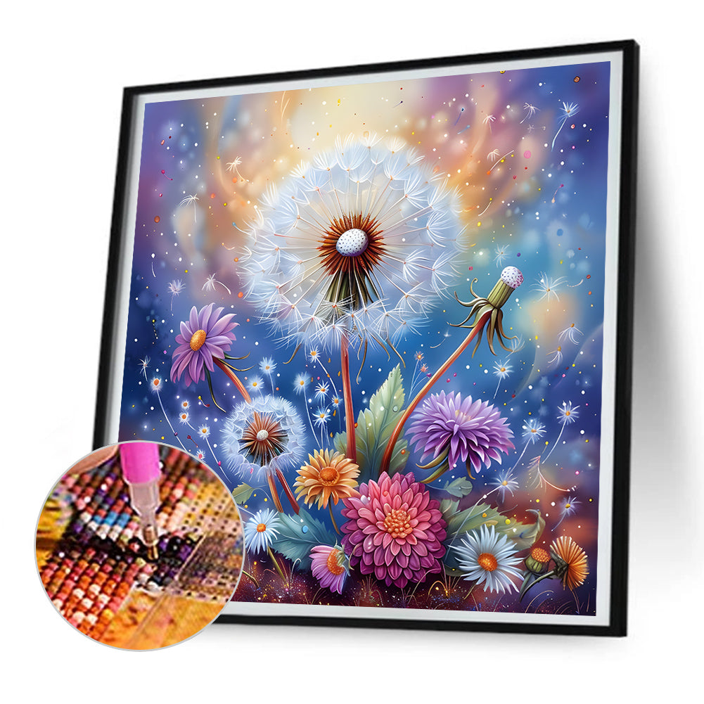 Dandelion - Full Round Drill Diamond Painting 30*30CM