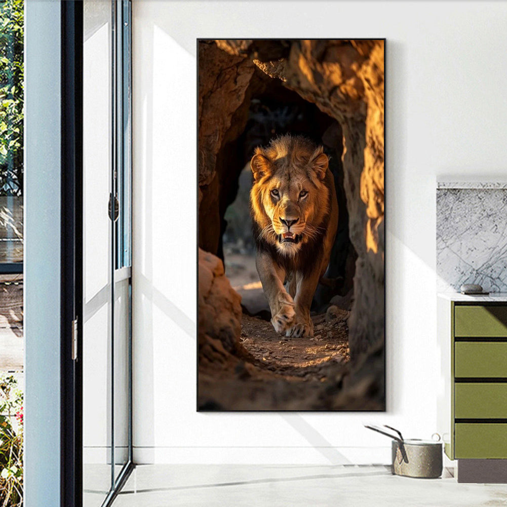 Lion - Full Round Drill Diamond Painting 40*70CM