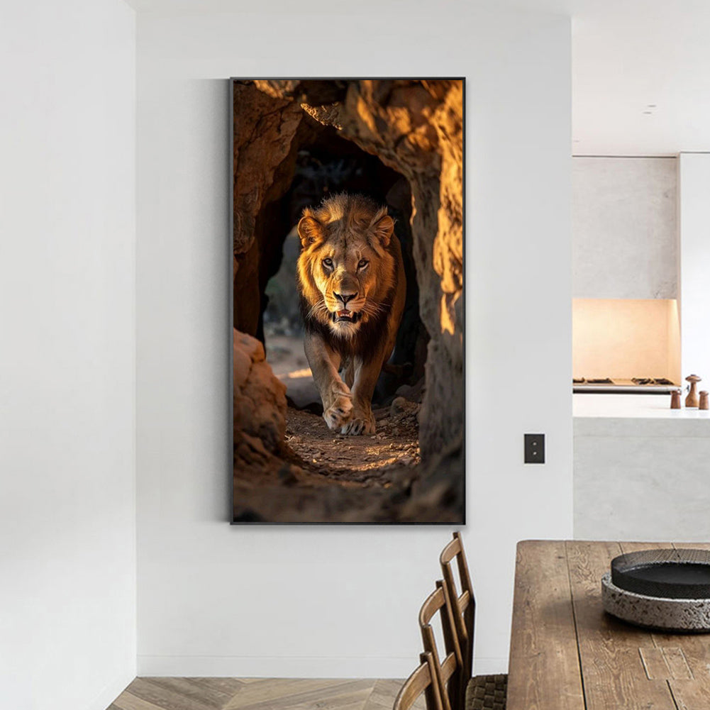 Lion - Full Round Drill Diamond Painting 40*70CM