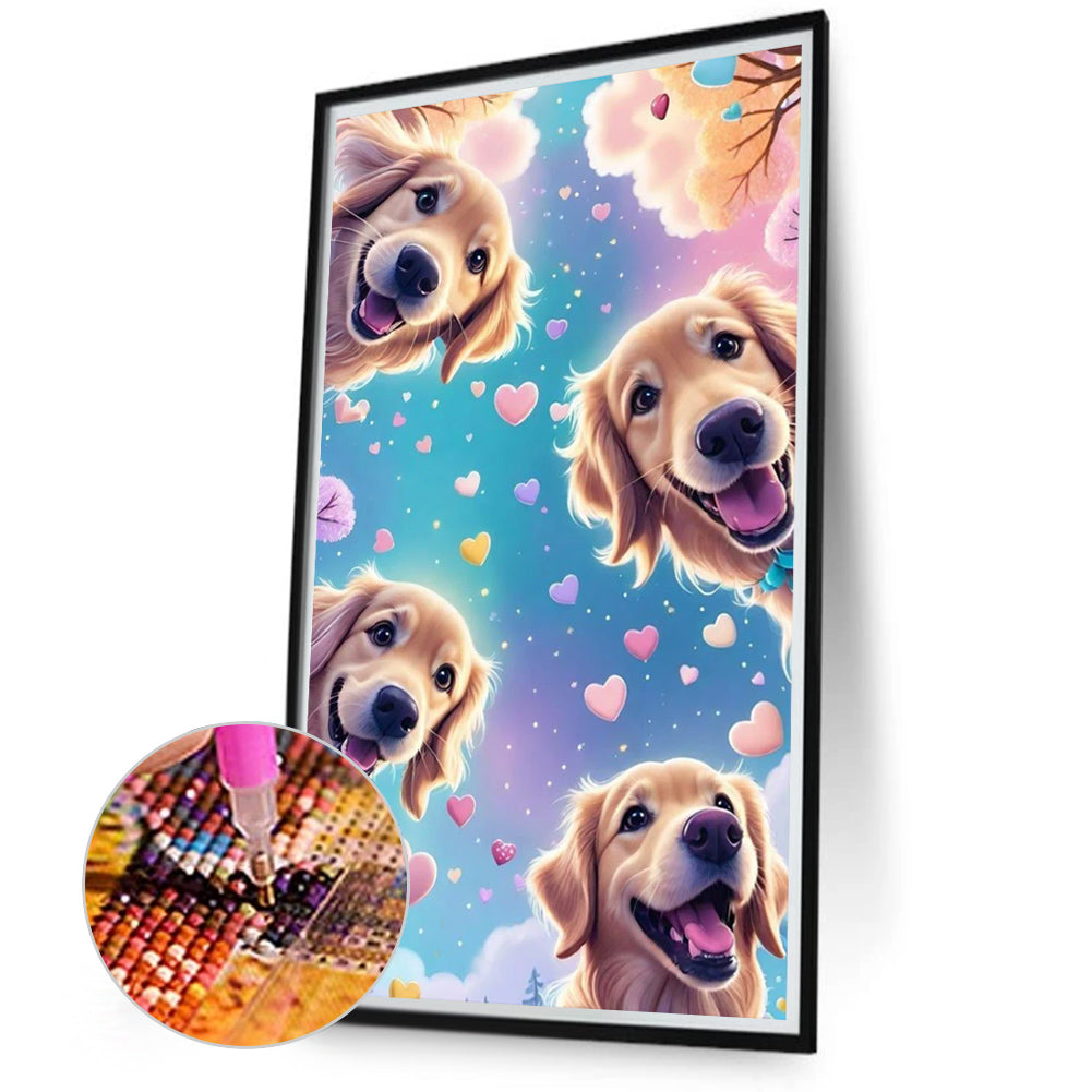 Love Puppy - Full Round Drill Diamond Painting 40*70CM