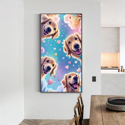 Love Puppy - Full Round Drill Diamond Painting 40*70CM