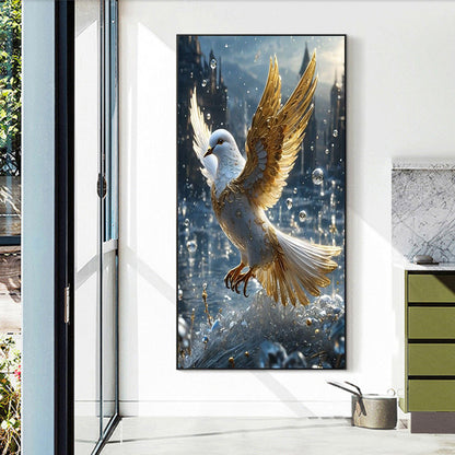 Metal Bird On Water - Full Round Drill Diamond Painting 40*70CM