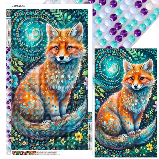 Fox - Full Round Drill Diamond Painting 40*70CM