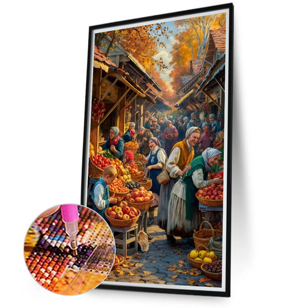 Farm Market - Full Round Drill Diamond Painting 40*70CM