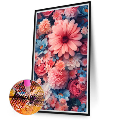 Blooming Flowers - Full Round Drill Diamond Painting 40*70CM