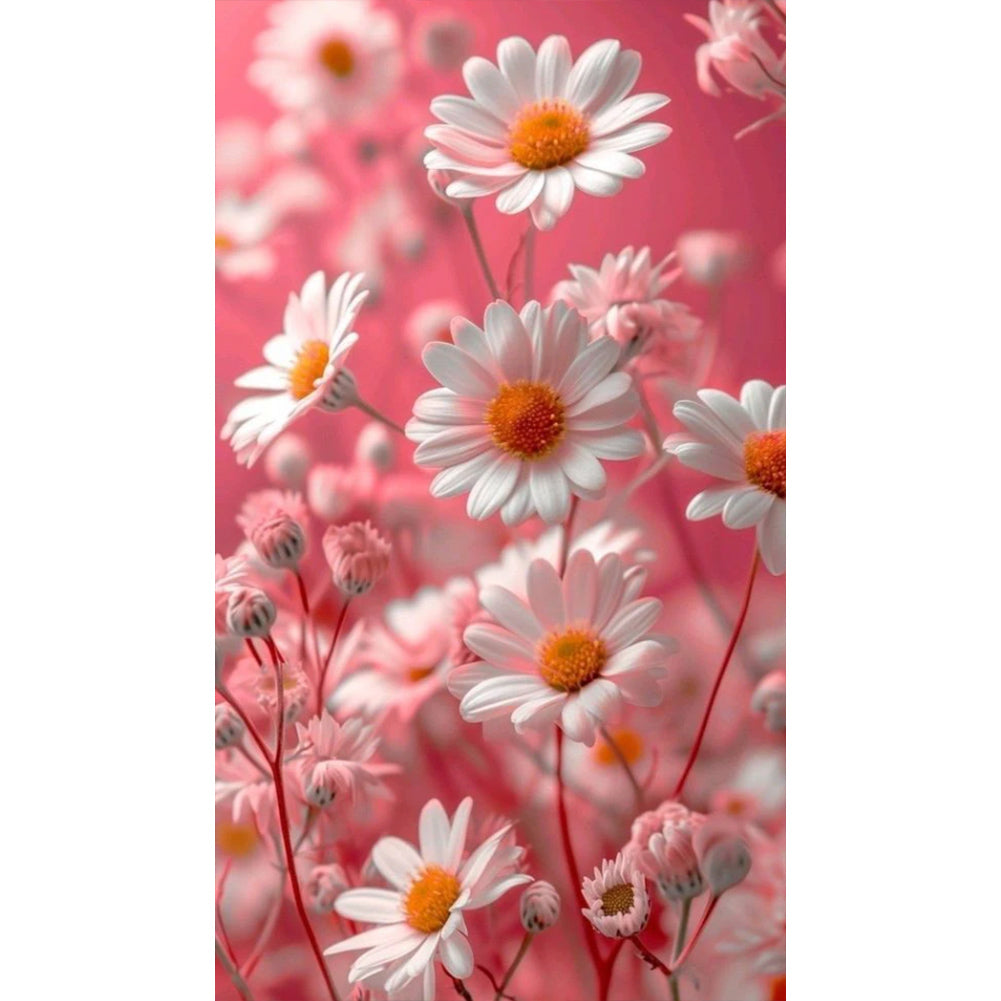 Blooming Flowers - Full Round Drill Diamond Painting 40*70CM