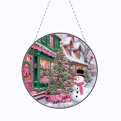 Christmas Tree Snowman Diamond Painting Hanging Pendant for Art Crafts