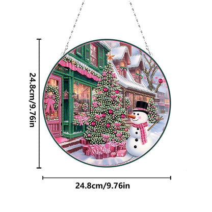 Christmas Tree Snowman Diamond Painting Hanging Pendant for Art Crafts