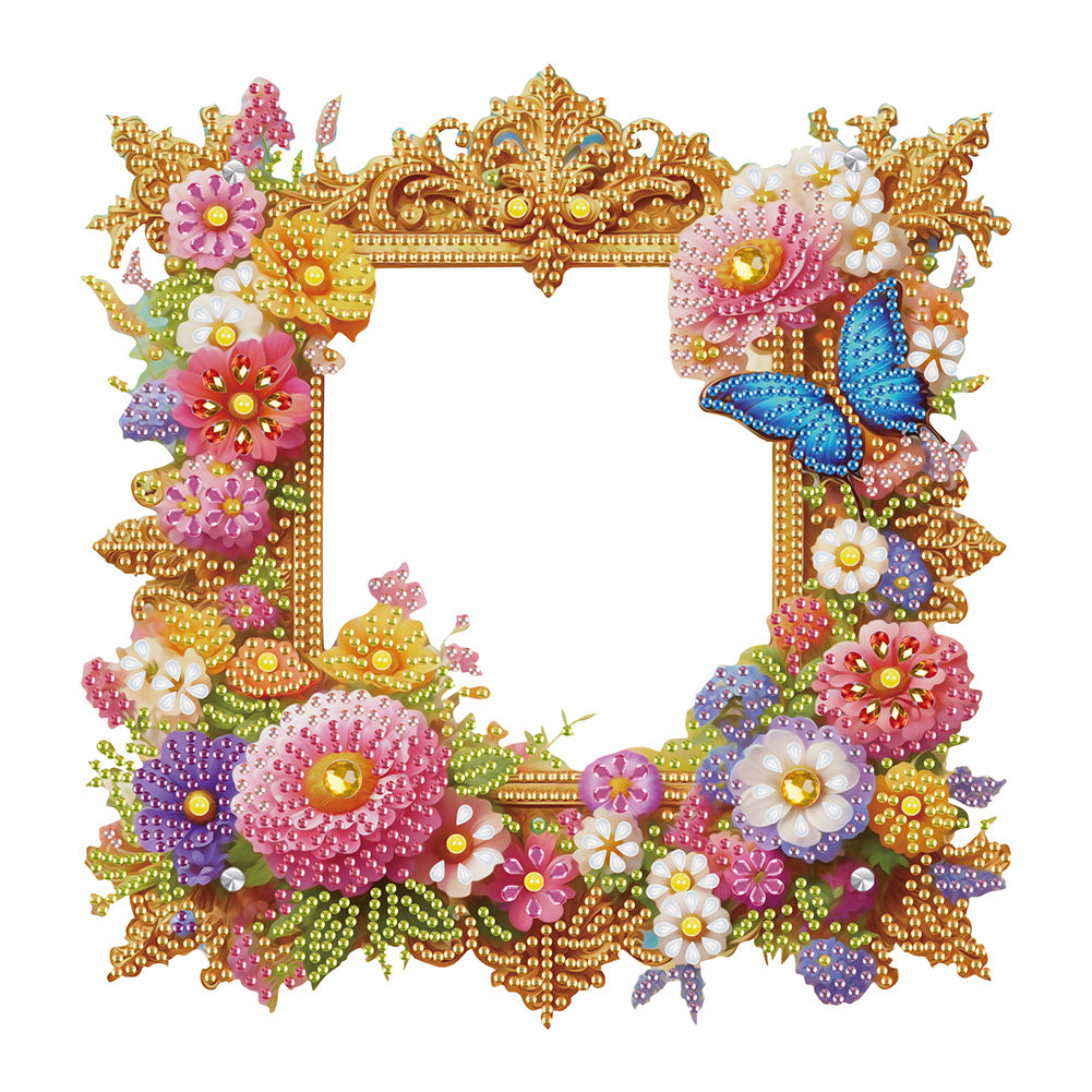 Acrylic Special Shape Flower Diamond Painting Picture Frame for Home Office