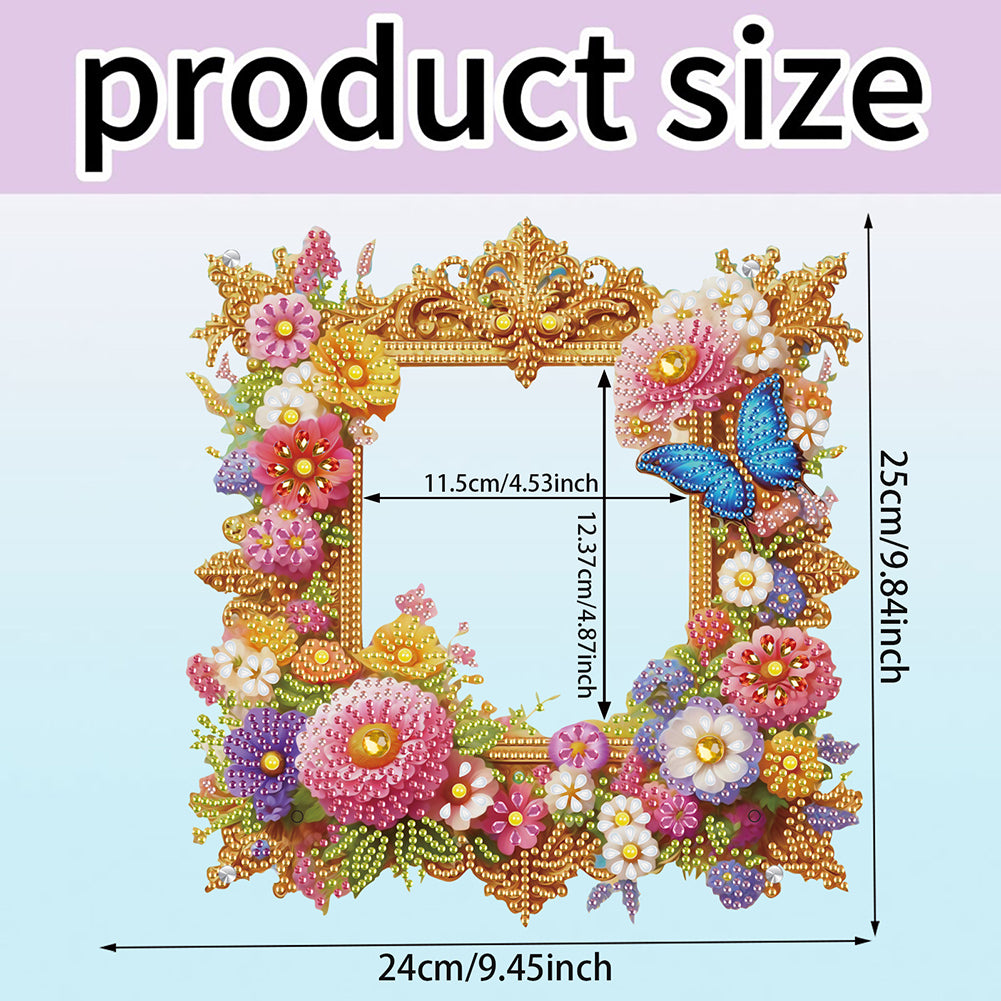 Acrylic Special Shape Flower Diamond Painting Picture Frame for Home Office