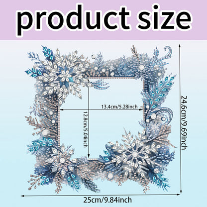 Acrylic Special Shape Snowflake Diamond Painting Picture Frame for Home Office