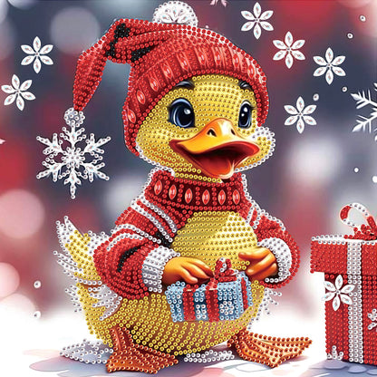 Christmas Duck - Partial Special-Shaped Drill Diamond Painting 30*30CM