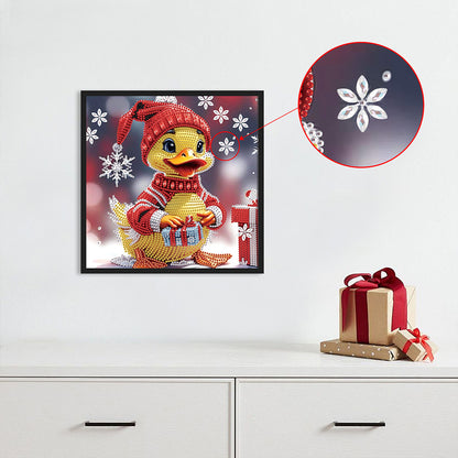 Christmas Duck - Partial Special-Shaped Drill Diamond Painting 30*30CM