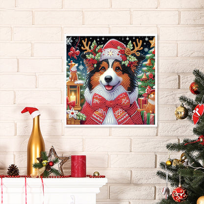 Christmas Puppy - Partial Special-Shaped Drill Diamond Painting 30*30CM