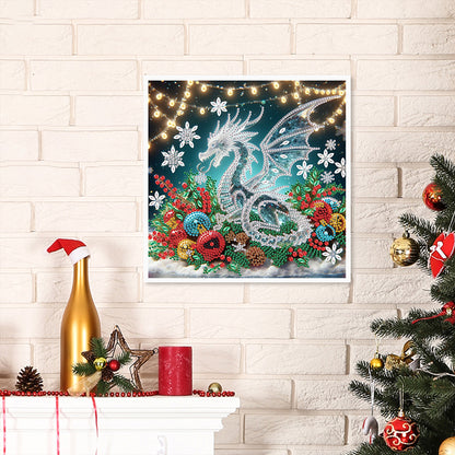 Christmas Pterosaur - Partial Special-Shaped Drill Diamond Painting 30*30CM