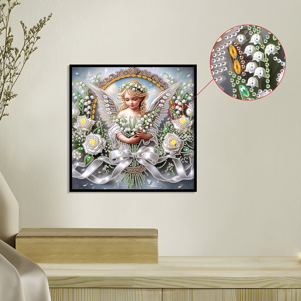 Angel - Partial Special-Shaped Drill Diamond Painting 30*30CM