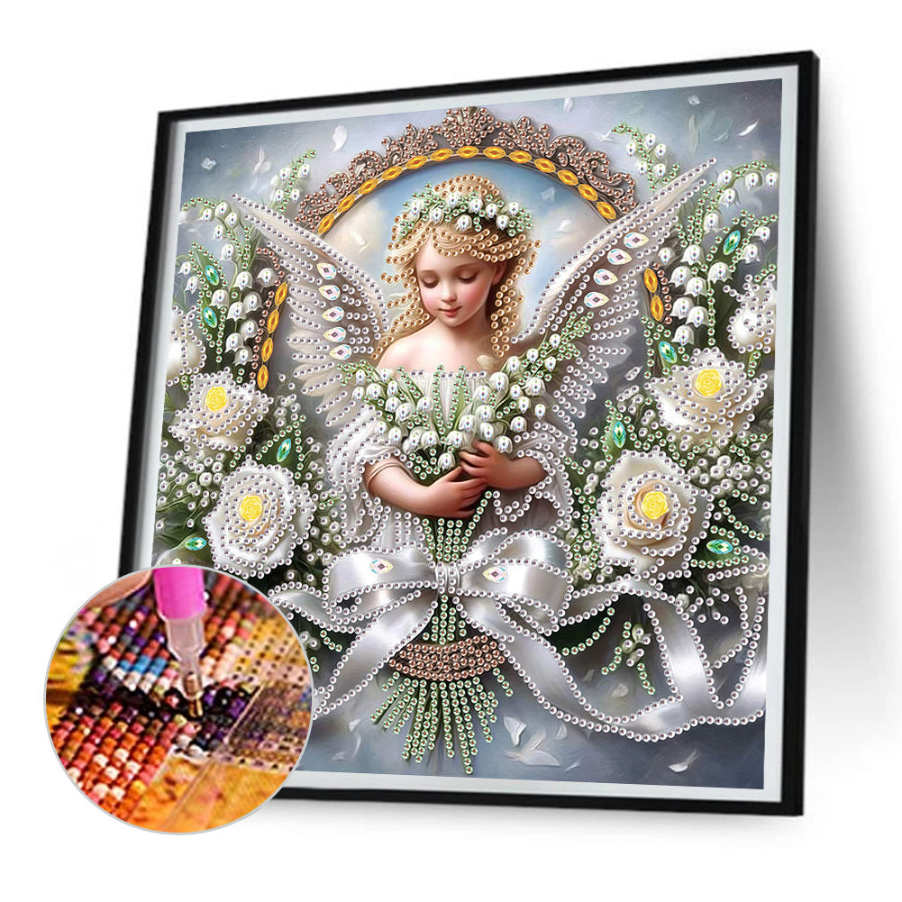 Angel - Partial Special-Shaped Drill Diamond Painting 30*30CM