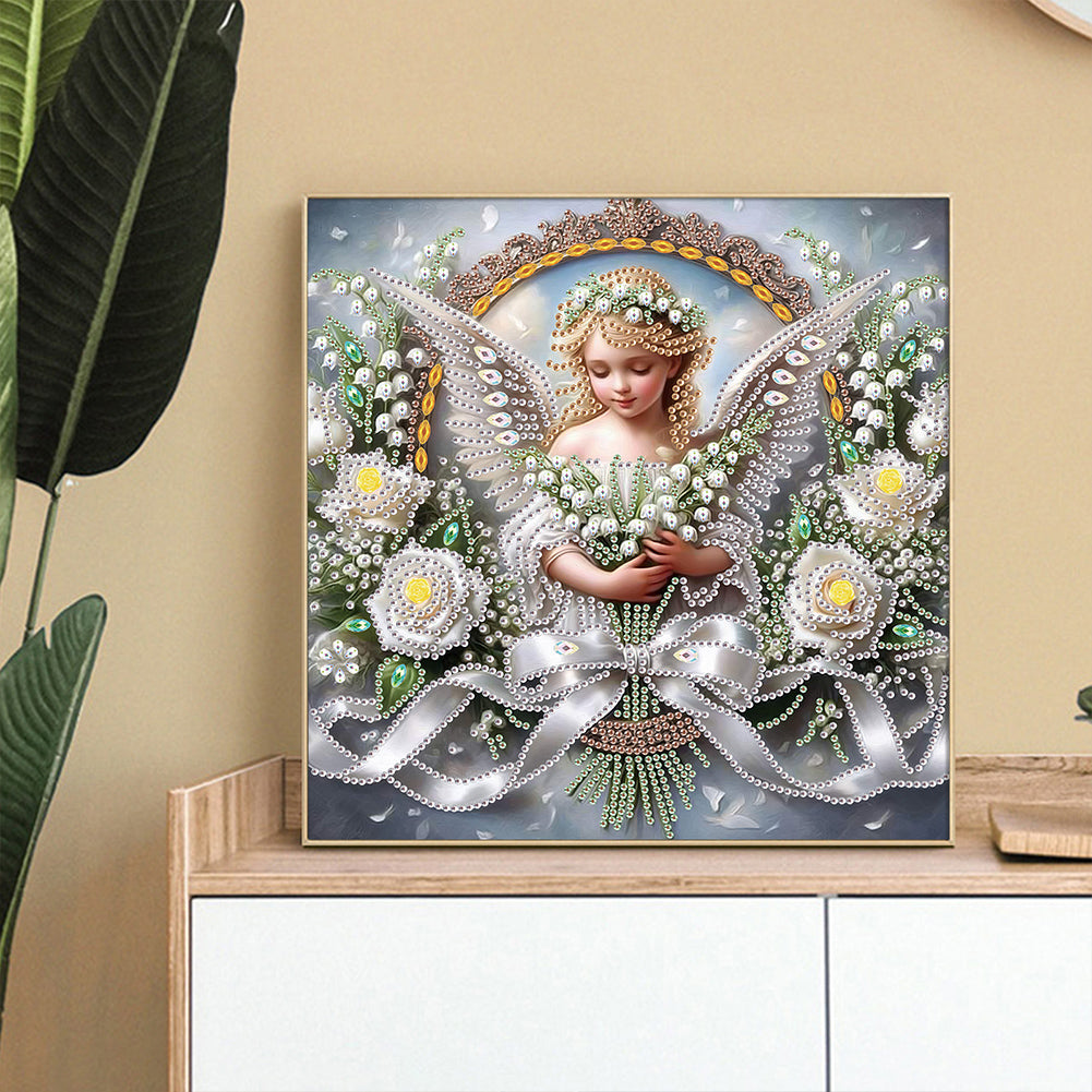 Angel - Partial Special-Shaped Drill Diamond Painting 30*30CM